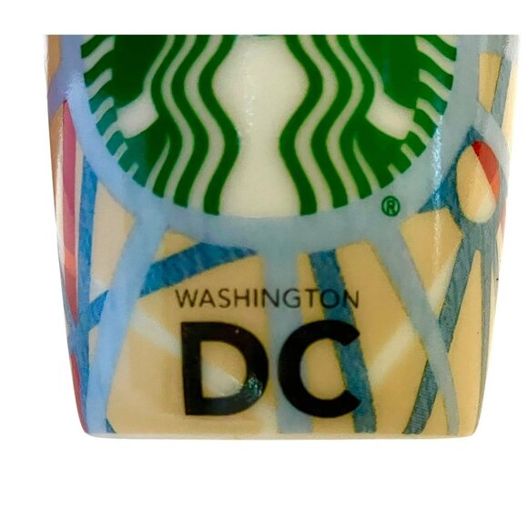 NEW Starbucks Ceramic Hot Coffee Cup Mermaid Logo Ornament Washington DC 2015 - Picture 8 of 12